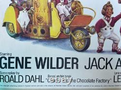Willy Wonka et la chocolaterie, Affiche originale vintage UK Quad 30 40