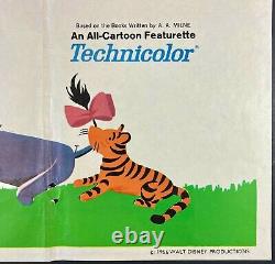 Winnie l'Ourson L'Arbre à Miel Affiche de Film Originale Quad Disney 1966