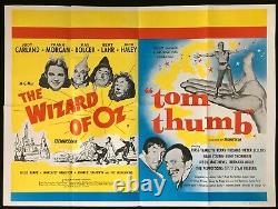 Wizard Of Oz Tom Thumb Affiche De Cinéma Original Quad Judy Garland Rerelease