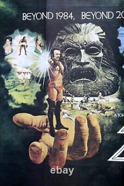 ZARDOZ, Affiche de film originale britannique vintage U. K. Quad de Sean Connery 1974
