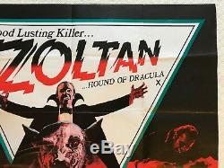 Zoltan Hound Of Dracula Affiche Originale Britannique Quad De Films 1977 Art De Mike Bell