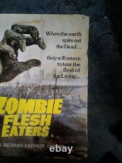 Zombie Flesh Eaters. Affiche Originale De Film Uk Quad