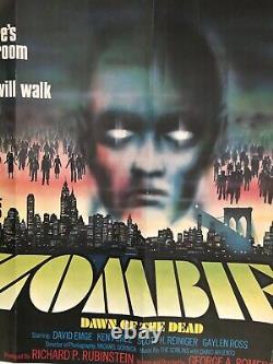 Zombies Dawn Of The Dead Original Uk Movie Quad (1978) George A. Romero